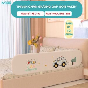 Thanh chắn giường gấp gọn Pakey mẫu mới nhất 2024