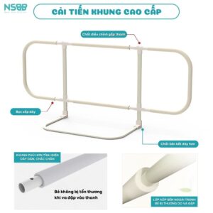 Thanh chắn giường gấp gọn Pakey mẫu mới nhất 2024