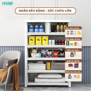 Tủ nhựa cho bé ngăn kéo xinh xắn BG001