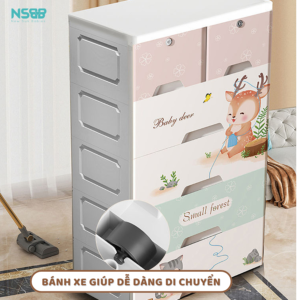 Tủ nhựa cho bé ngăn kéo xinh xắn BG001