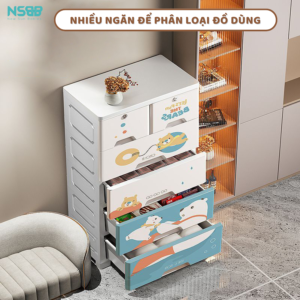 Tủ nhựa cho bé ngăn kéo xinh xắn BG001