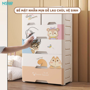 Tủ nhựa cho bé ngăn kéo xinh xắn BG001