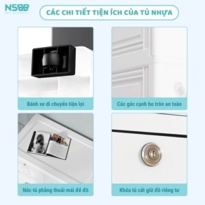 Tủ nhựa cho bé, tủ quần áo cho bé cao cấp, nhập khẩu BG002