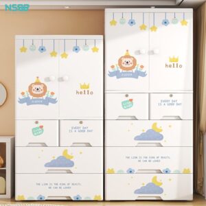 Tủ quần áo cho bé bằng nhựa khung kim loại chắc chắn BG004