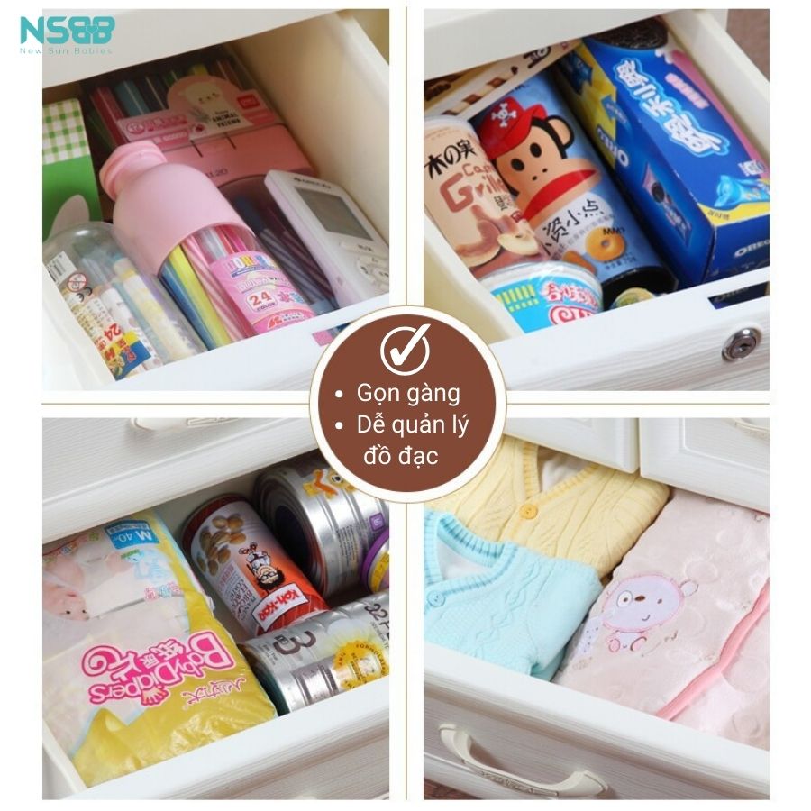 Tủ nhựa ngăn kéo đựng đồ cho bé Pakey SK001