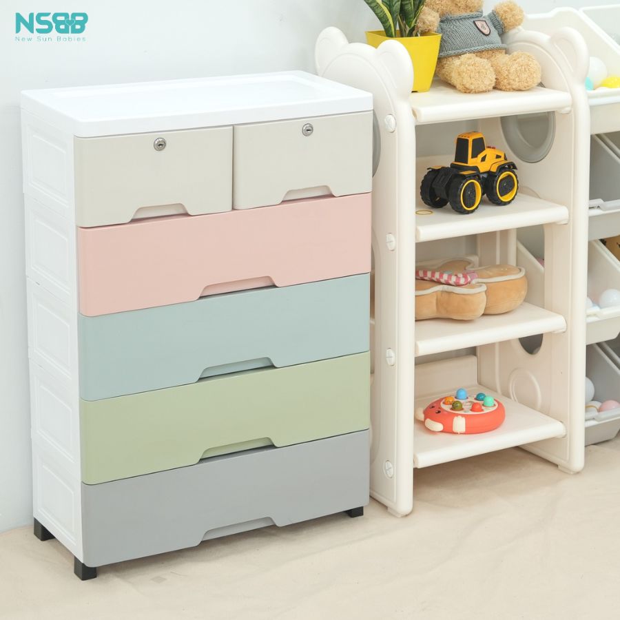 Tủ nhựa ngăn kéo đựng đồ cho bé Pakey SK001