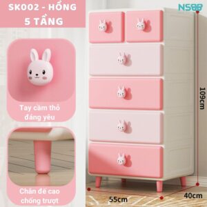 Tủ nhựa cho bé Pakey SK002