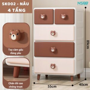 Tủ nhựa cho bé Pakey SK002