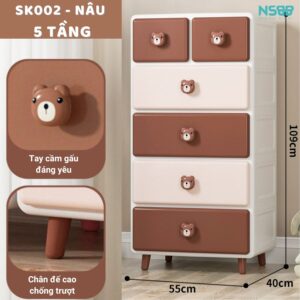 Tủ nhựa cho bé Pakey SK002