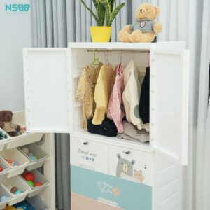 Tủ đựng đồ cho bé mẫu mới, tủ nhựa Pakey SK003