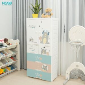 Tủ đựng đồ cho bé mẫu mới, tủ nhựa Pakey SK003