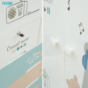 Tủ đựng đồ cho bé mẫu mới, tủ nhựa Pakey SK003