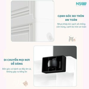 Tủ đựng đồ cho bé mẫu mới, tủ nhựa Pakey SK003