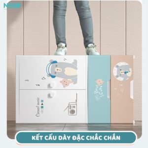 Tủ đựng đồ cho bé mẫu mới, tủ nhựa Pakey SK003