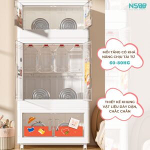 Tủ nhựa cánh trong Pakey SK007