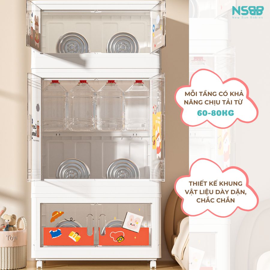 Tủ nhựa cánh trong Pakey SK007