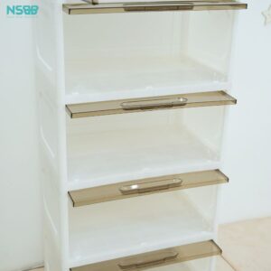 Tủ nhựa cho bé, tủ nhựa cánh trong kết hợp ngăn treo và ngắn kéo