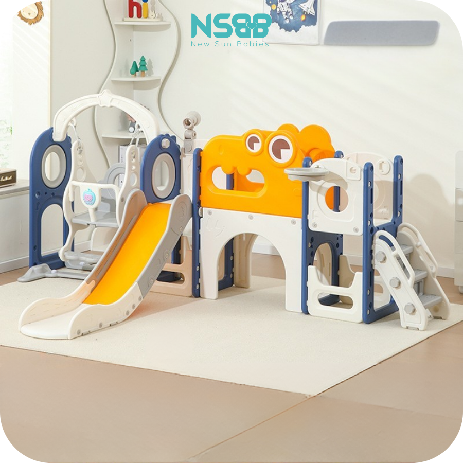 Cầu trượt xích đu Pakey Khủng long LH01