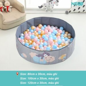 Bể vải có họa tiết kem be hình tròn