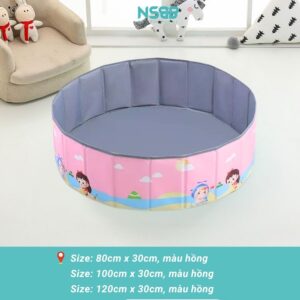 Bể vải có họa tiết kem be hình tròn