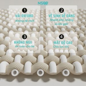 Bể bóng vải cho bé Pakey hình chữ nhật