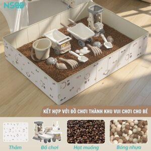 Bể bóng vải cho bé Pakey hình chữ nhật