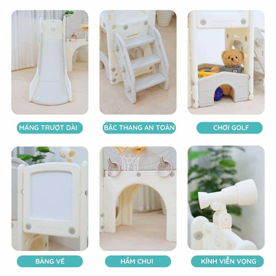 Cầu trượt Pakey lâu đài CS04