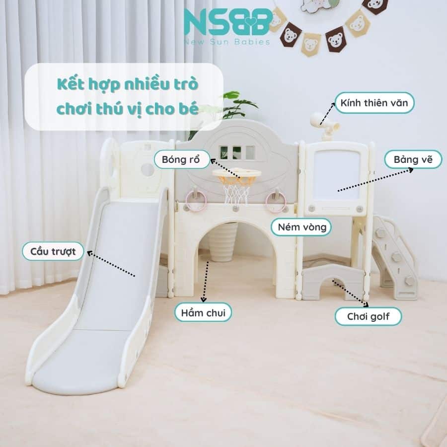 Cầu trượt Pakey lâu đài CS04
