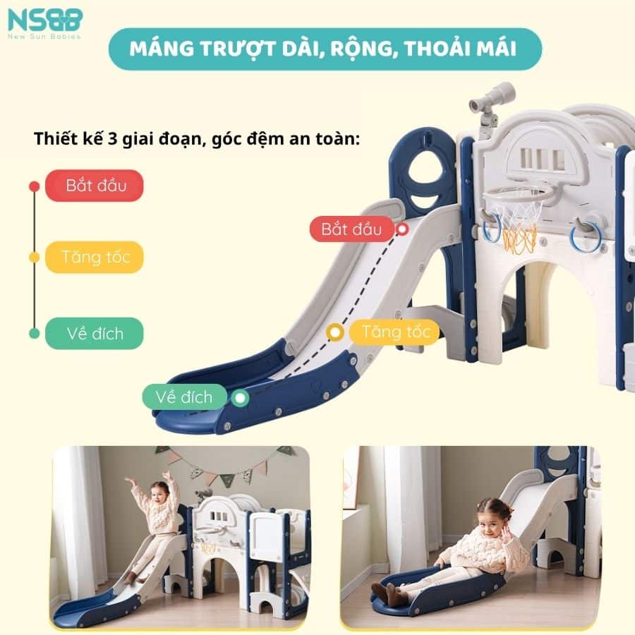 Cầu trượt Pakey lâu đài CS04