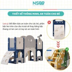 Cầu trượt Pakey lâu đài CS04