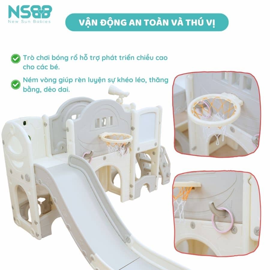Cầu trượt Pakey lâu đài CS04