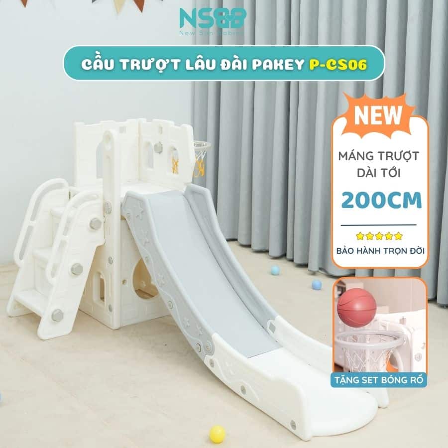 Cầu trượt Pakey lâu đài P-CS06