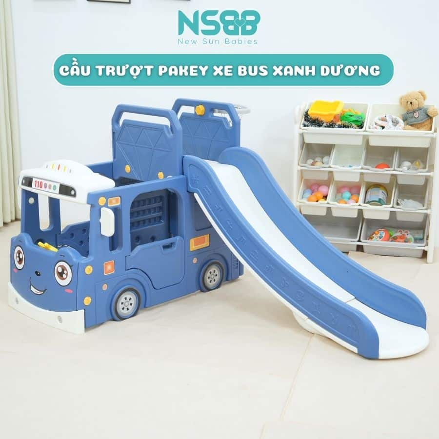 Cầu trượt Pakey xe bus máng dài