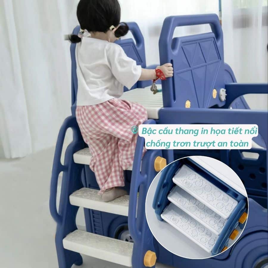 Cầu trượt Pakey xe bus máng dài