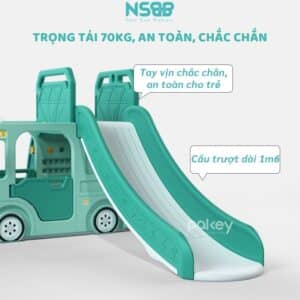 Cầu trượt Pakey xe bus máng dài