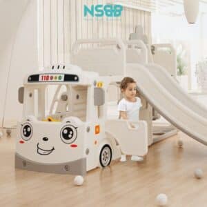 Cầu trượt Pakey xe bus máng dài