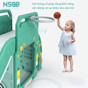 Cầu trượt Pakey xe bus máng dài