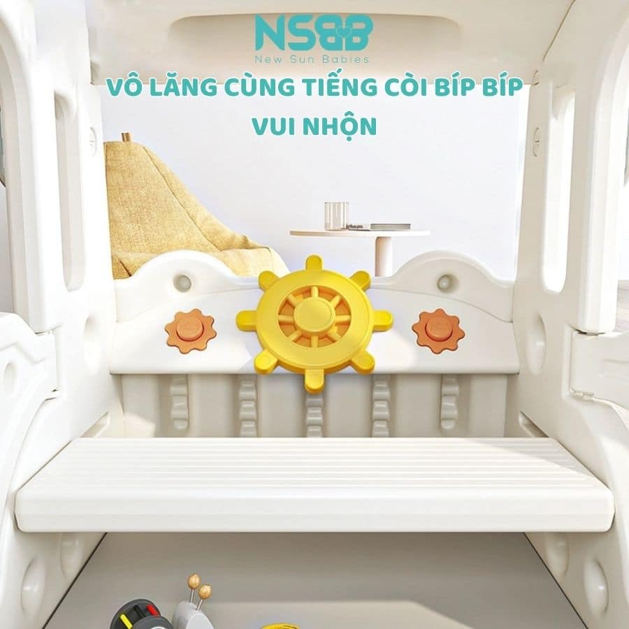 Cầu trượt Pakey xe bus máng dài