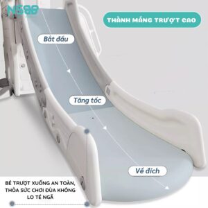 Cầu trượt xích đu lâu đài P-CS07