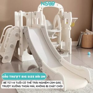 Cầu trượt xích đu lâu đài P-CS07