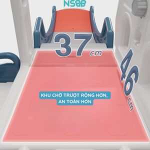 Cầu trượt xích đu lâu đài P-CS07