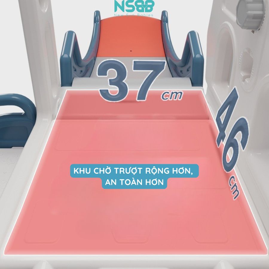 Cầu trượt xích đu lâu đài P-CS07