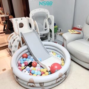 Cầu trượt xích đu lâu đài P-CS07