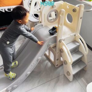 Cầu trượt xích đu lâu đài P-CS07