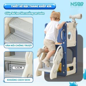 Cầu trượt xích đu liên hoàn Pakey Khủng long LH01