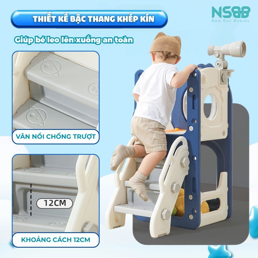 Cầu trượt xích đu liên hoàn Pakey Khủng long LH01