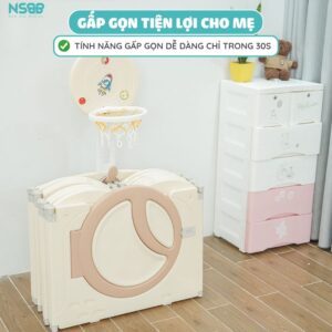 Quây cũi liên hoàn Pakey Moon House 8 tiện ích