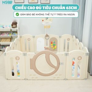 Quây cũi liên hoàn Pakey Moon House 8 tiện ích