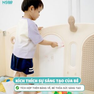 Quây cũi liên hoàn Pakey Moon House 8 tiện ích