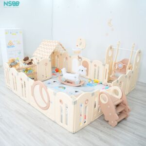 Quây cũi liên hoàn Pakey Moon House 8 tiện ích